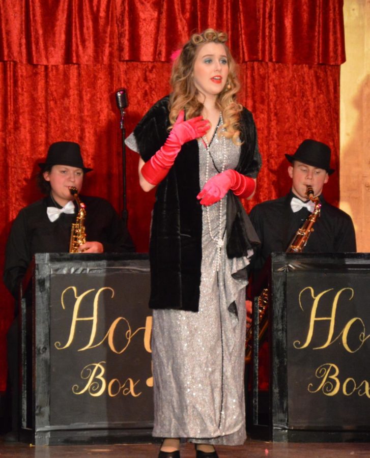 Chloe Burrud performing as one of the main characters in Guys and Dolls