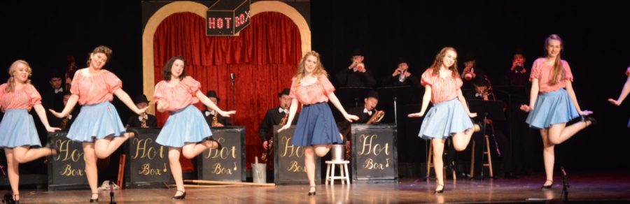 Chloe Burrud performs alongside her peers for just one of her many musical numbers in the show.