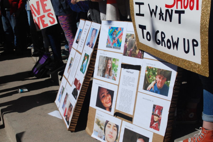 Fort Collins Students protest lack of gun control on Tuesday afternoon in Old Town square after students murdered in Florida