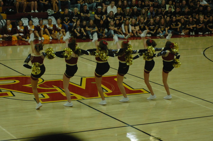 RMHS dance team shows off their moves.