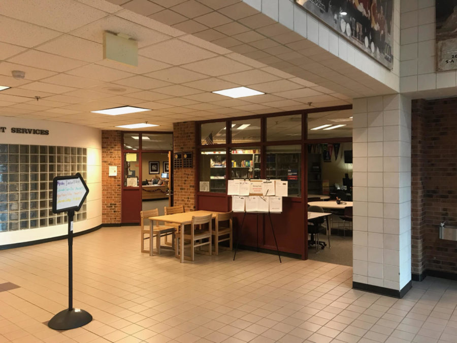 The College and Career Center is located near the Media Center; students can drop by any time. 