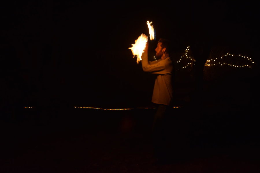 To be a fire dancer, one can be trained or learn on ones own. It takes lots of patience, concentration, and risk taking. 