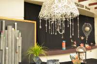 Tori Wolf brought a fresh new take on art with her sculptures hanging from the ceiling.