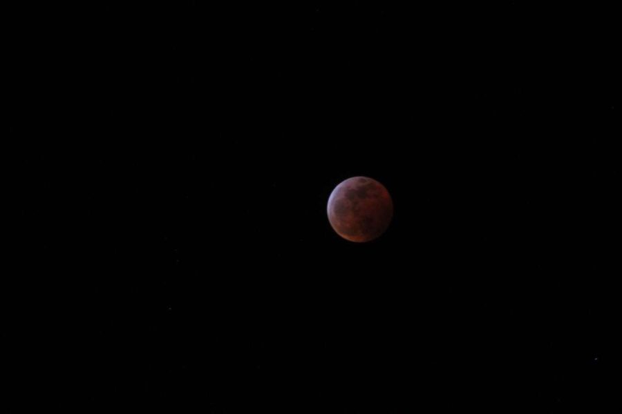 This photo shows the moon looking very red. It was taken by Rocky senior and former Highlighter staffer Rebecca Griffith.