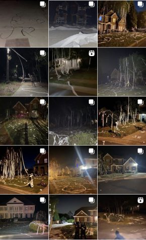 A screenshot of photos from Instagram on the junior-senior wars last year. @juiorseniorwars2022