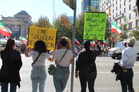 Protesters in Iran fighting for their rights. 