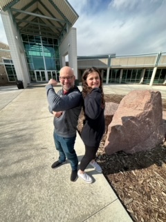 Andrew Schauer and Julia Smith are team "History Buff" for the Battle of the 'Bos competition on April 5, at 7:00 pm in the auditorium. 