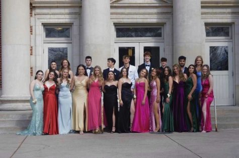 My friend and I group took prom pictures in front of the CSU Art Center. 