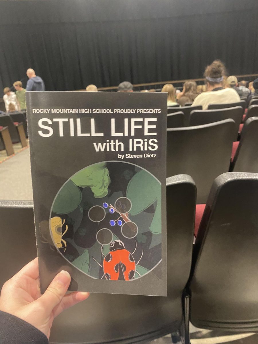 A Program from the Still Life With Iris show. People filed into the auditorium before the show began at 7 p.m. 