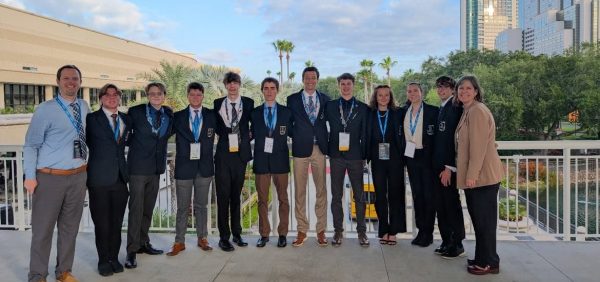 The Rocky DECA team poses at ICDC in Orlando, Florida