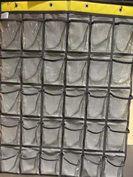 One of the many phone holders that can be found in teacher classrooms.