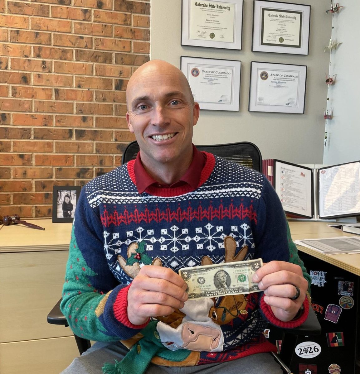 Mr. Crist shows where the money is at.