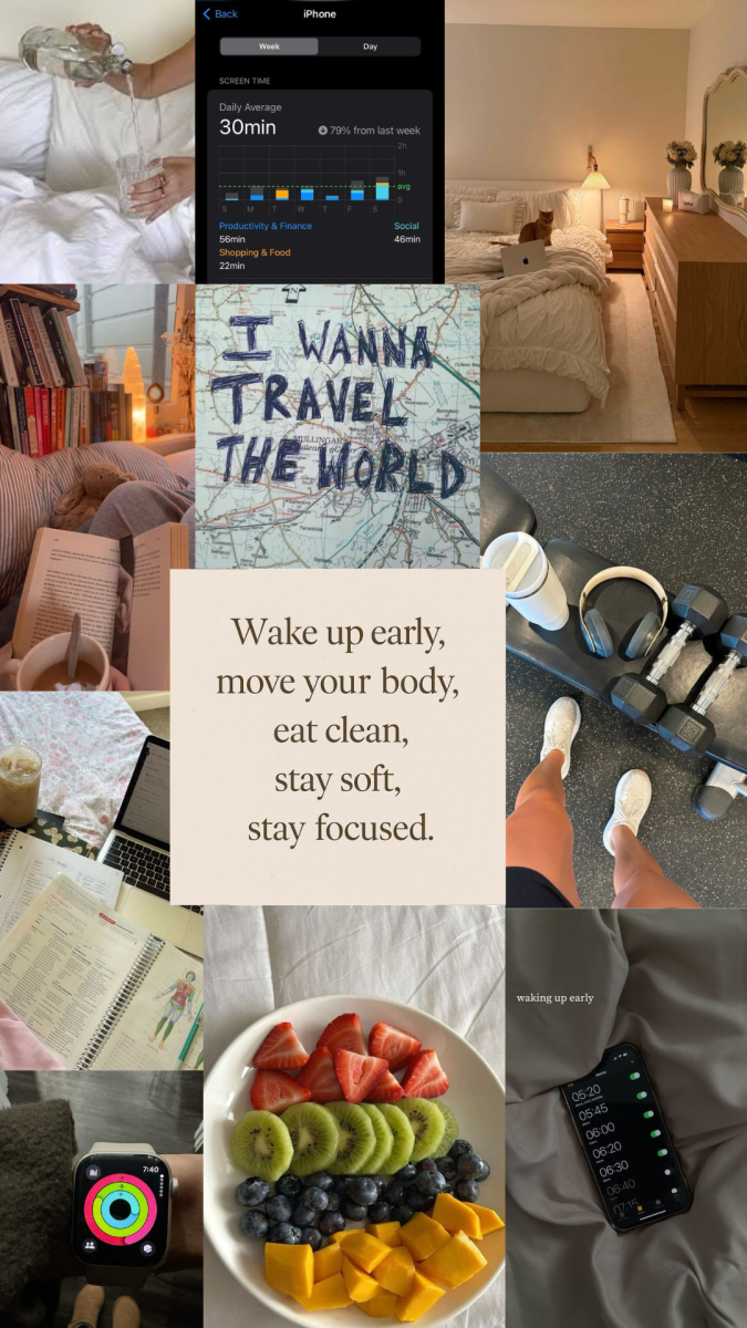 A vision board for 2026 that helps prioritize growth. 