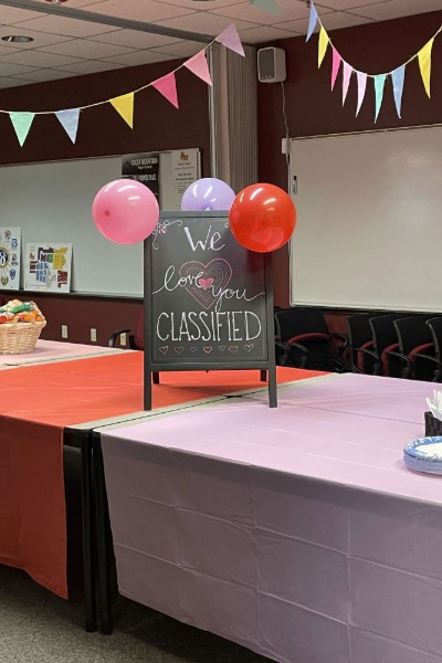 Classified staff are shown gratitude during classified appreciation week in February. 