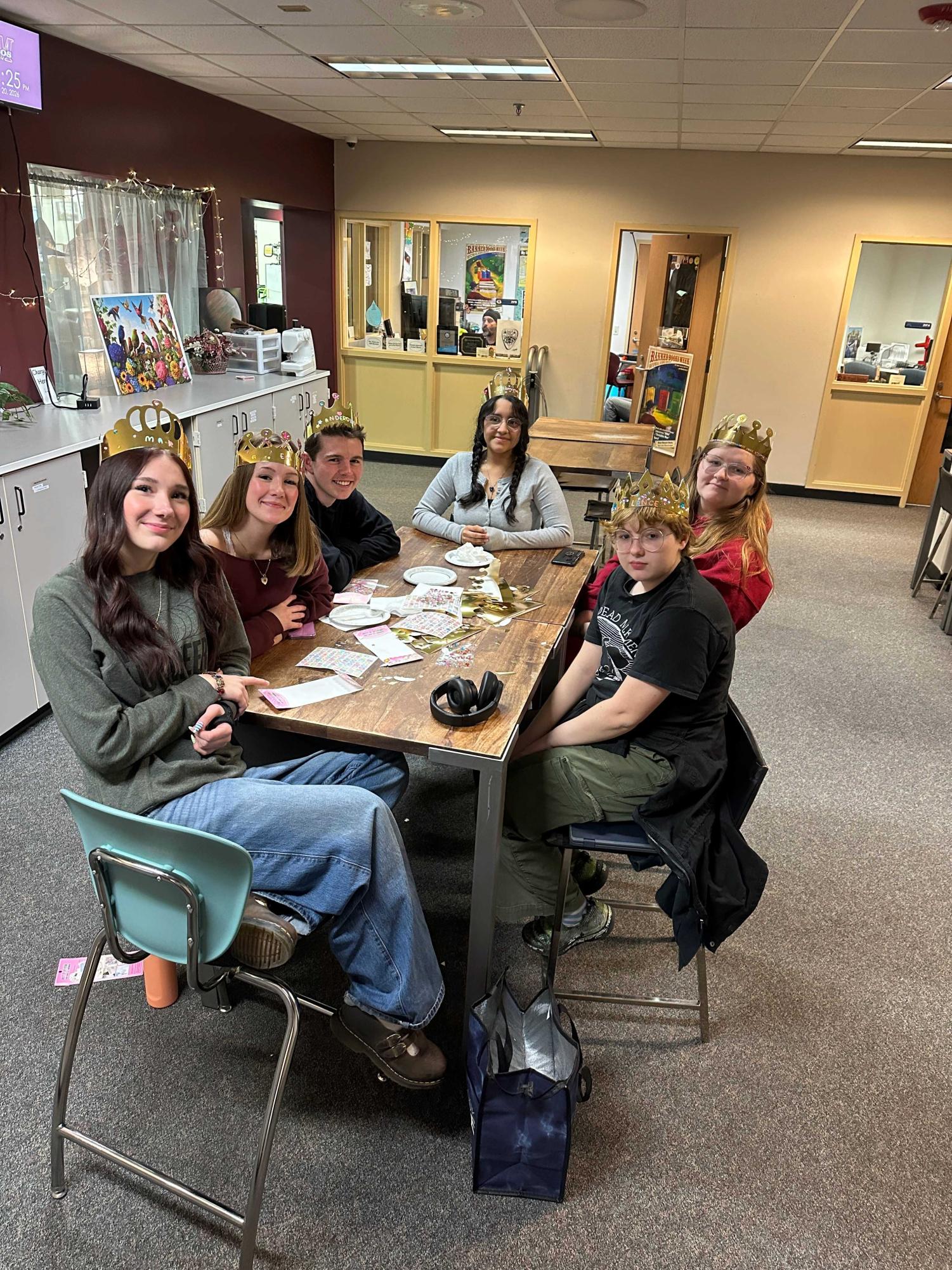 The Highlighter staff celebrates their accomplishments.