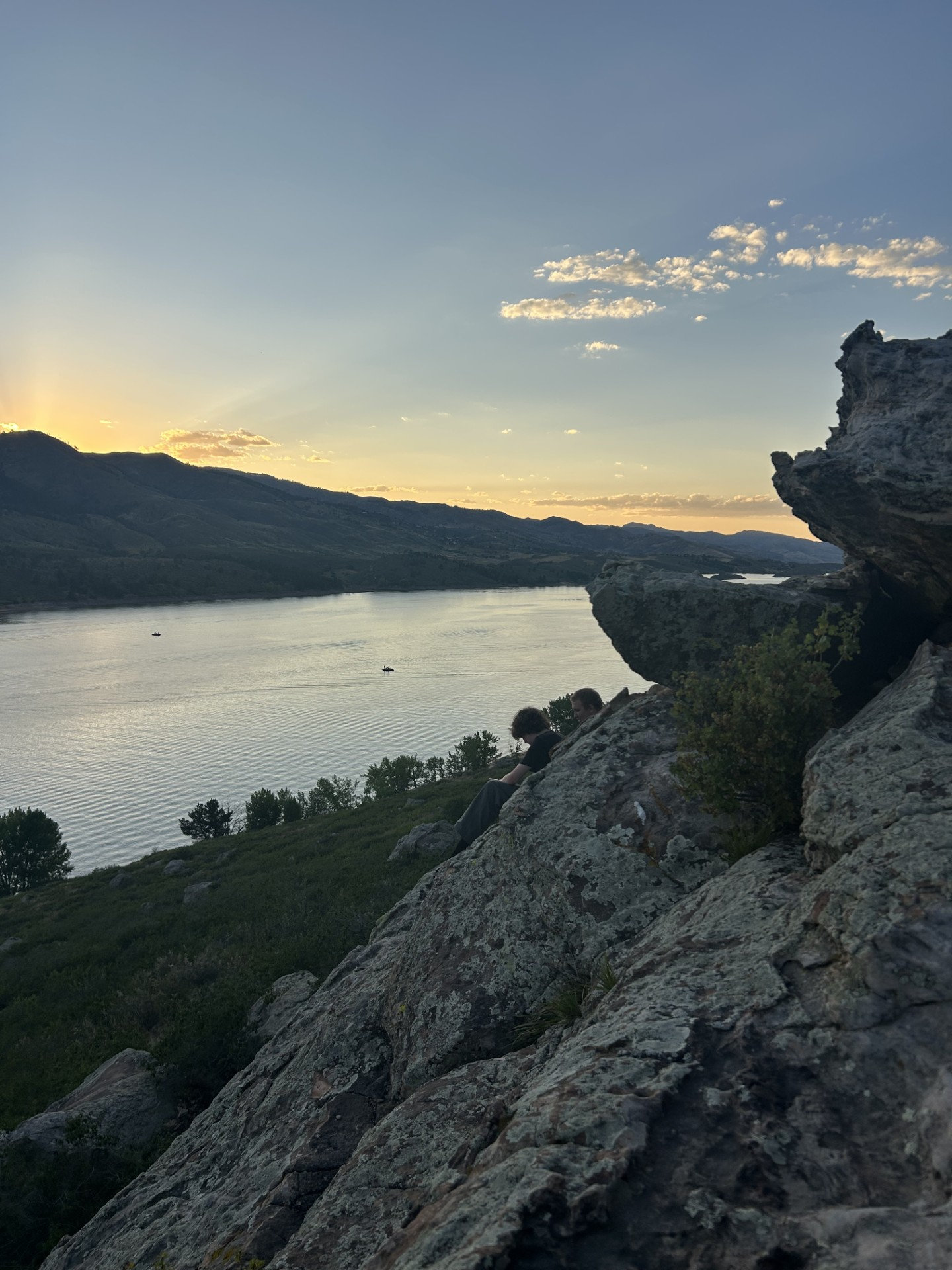 The sun sets over Horsetooth Reservoir--a short five minute drive from Rocky. 