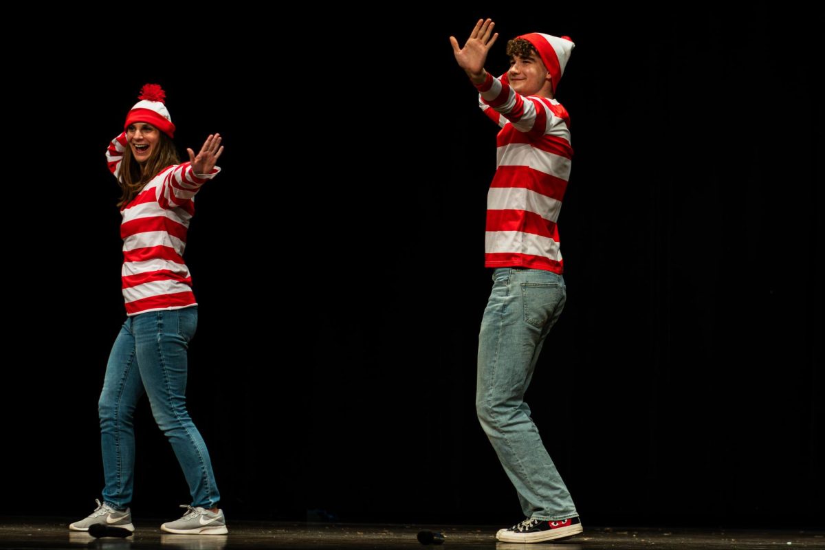 Ms. Sarah Dobo and Walker Armstrong paired up to teach the audience a popular TikTok dance. 