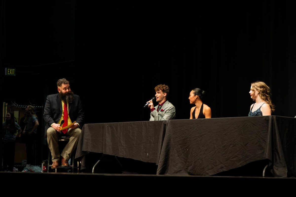 Mr. Adrian Flygt interviews the competitors Walker Armstrong, Sophia Imark and Kyle Eger. 
